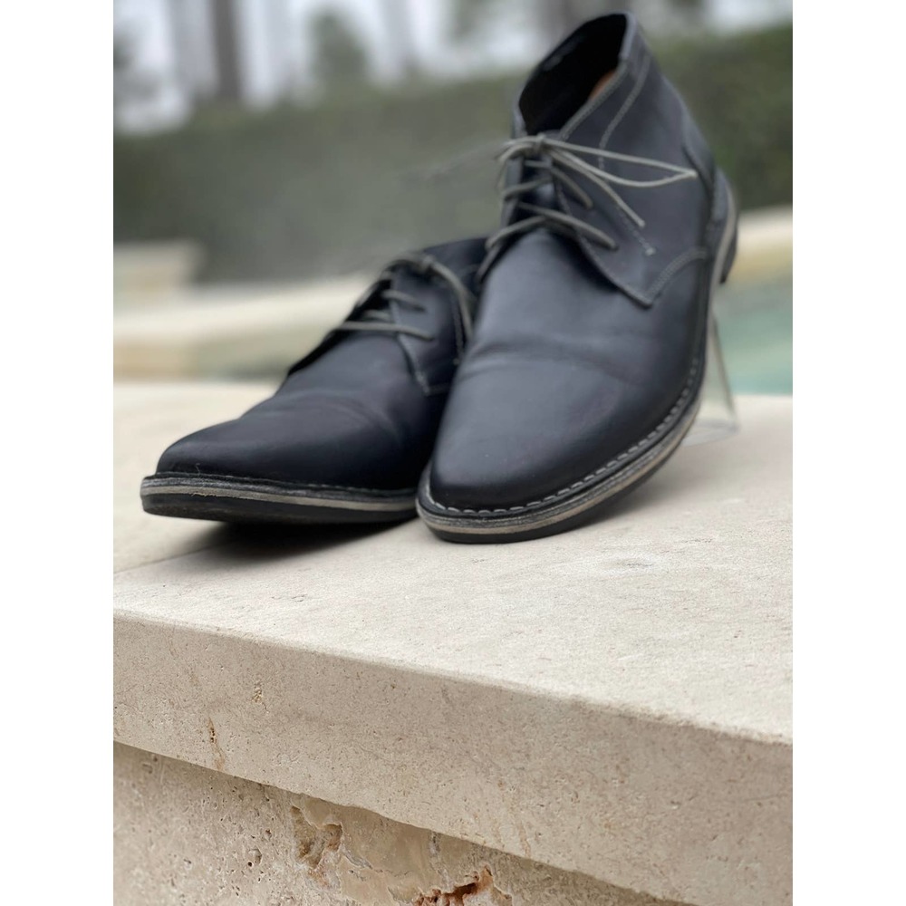 Harken 017 Black Leather Boots by Steve Madden Size - 13